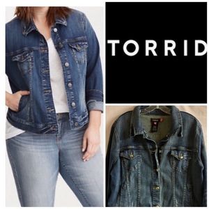 TORRID LIGHTLY DISTRESSED JEAN JACKET